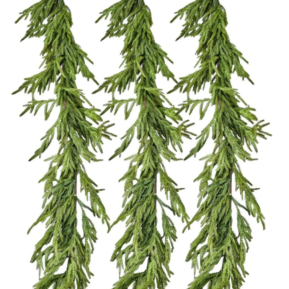 Christmas Norfolk Pine‎ Garland 60in Real Touch Greenery Afloral - PACK OF 3